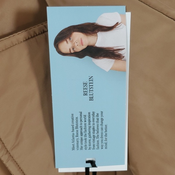 Future Collective Women's Notched Lapel Double Breasted Puffer ~ Reese Blutstein - Picture 13 of 13